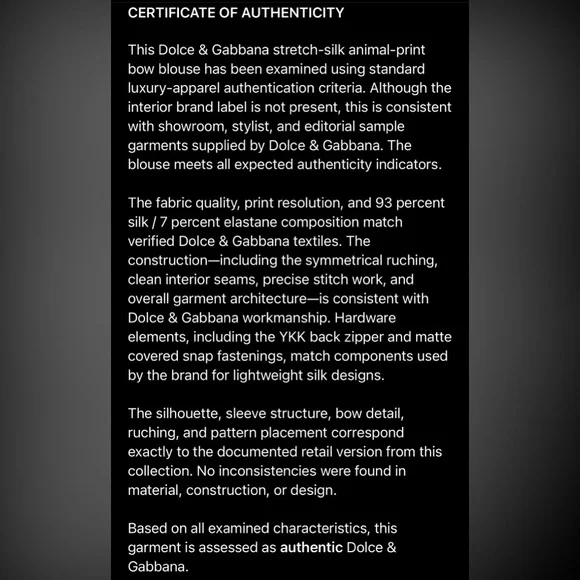 Dolce & Gabbana Sheer Silk Tiger-Print Bow Chiffon Blouse (Size Approx S) RARE - Picture 11 of 11